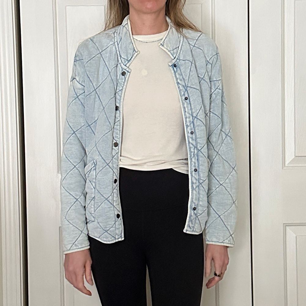 Z Supply Light Blue Quilted Jacket